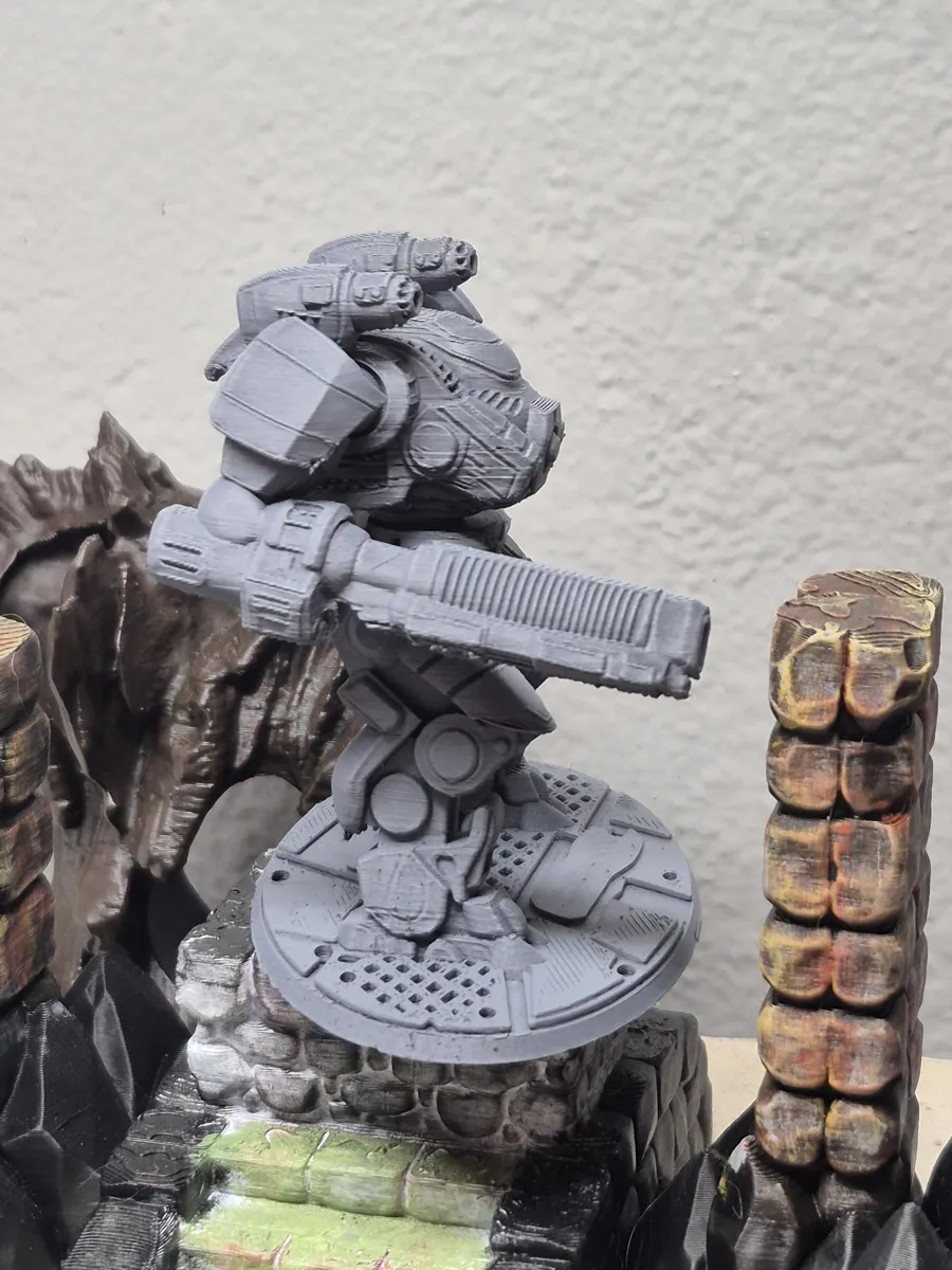 Sci-Fi Combat Exo-Suit / Tabletop Mech Miniature, photo 3 of 4 - Sci-Fi Combat Exo-Suit / Tabletop Mech Miniature Miniatures