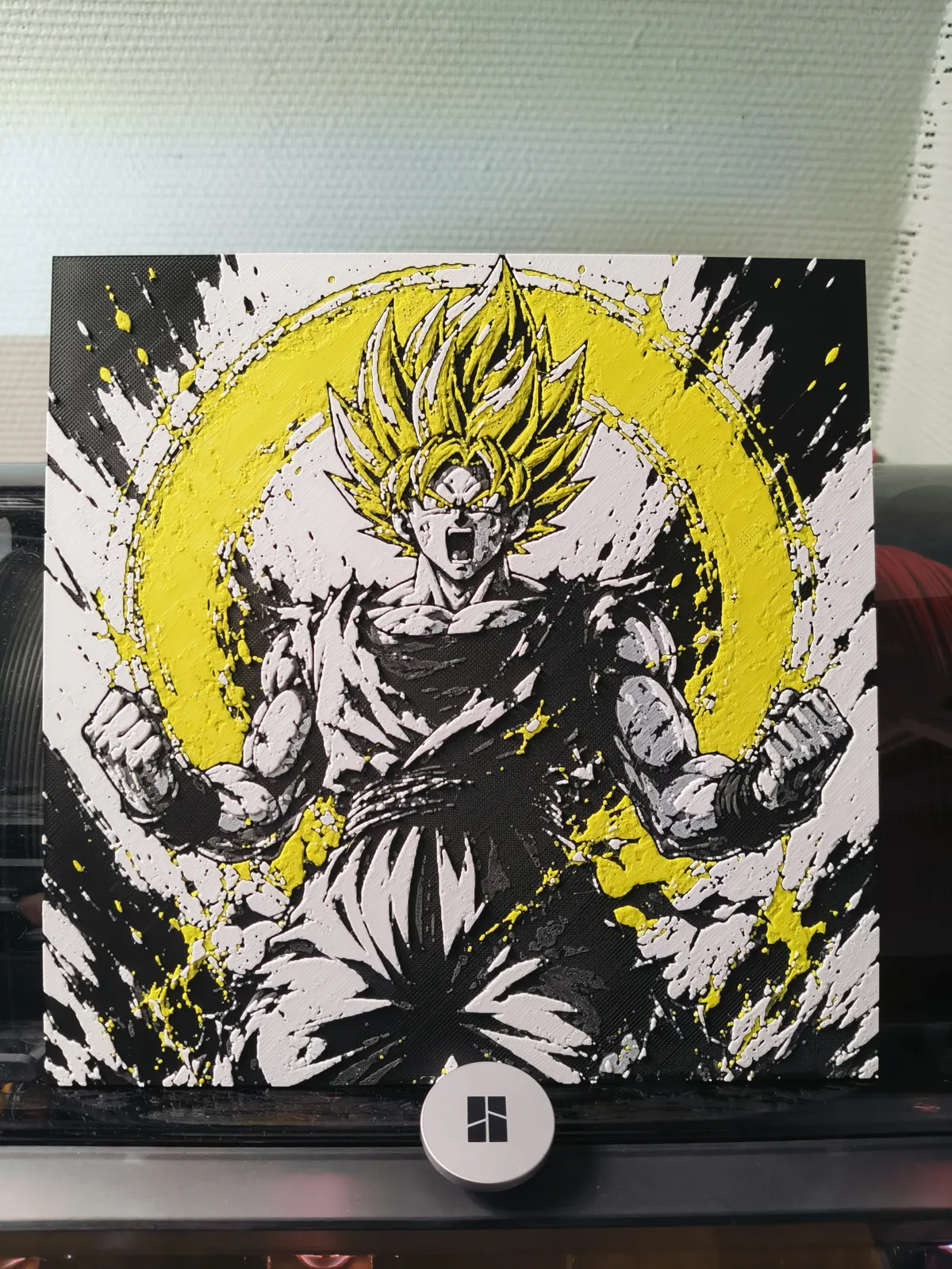 SSJ Goku ColorPop | HueForge, photo 2 of 2 - SSJ Goku ColorPop | HueForge Generative Art