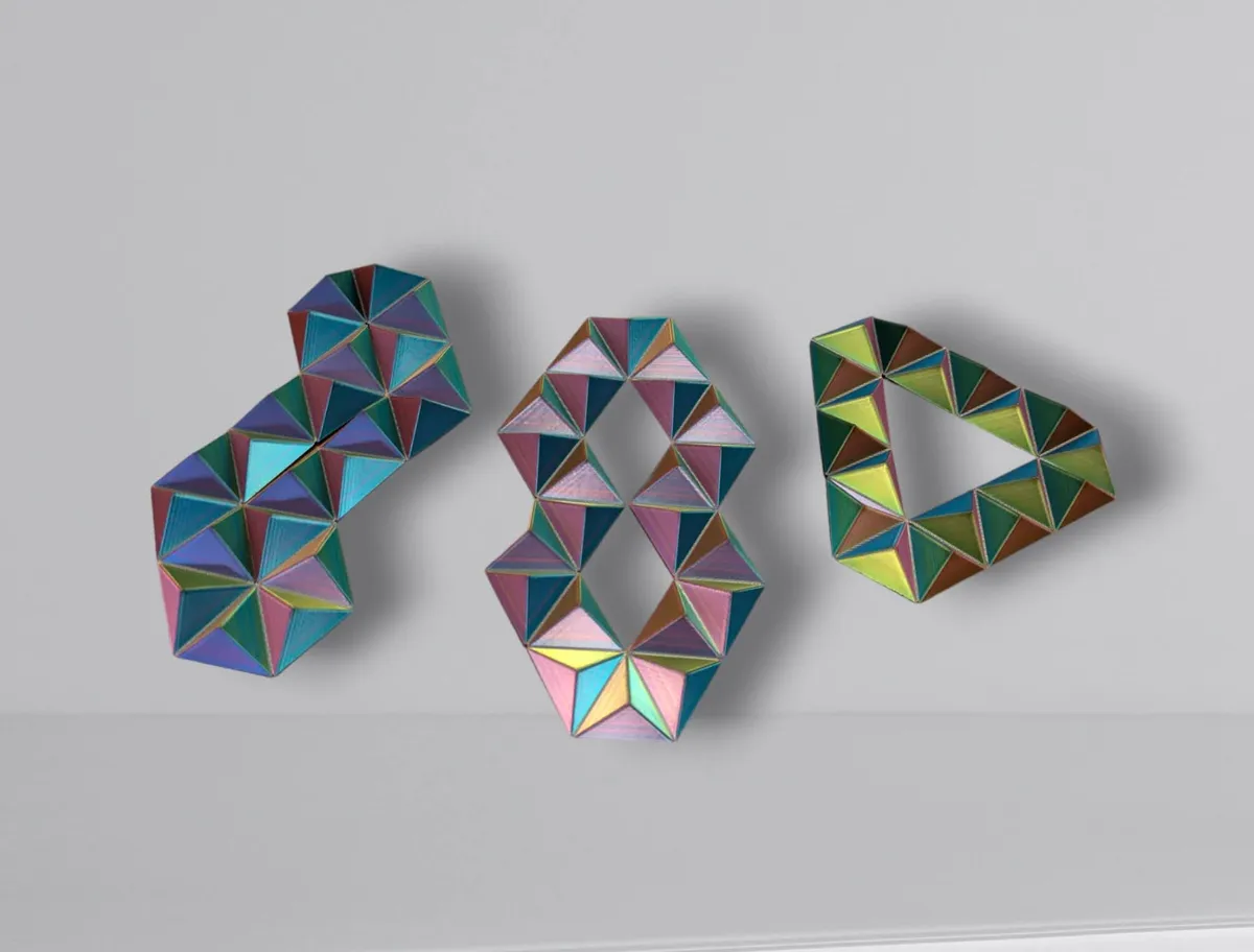 Infinite Flippy Flappy Pyramids Fidget Toy, photo 3 of 4 - Infinite Flippy Flappy Pyramids Fidget Toy Fidget & Sensory Toys