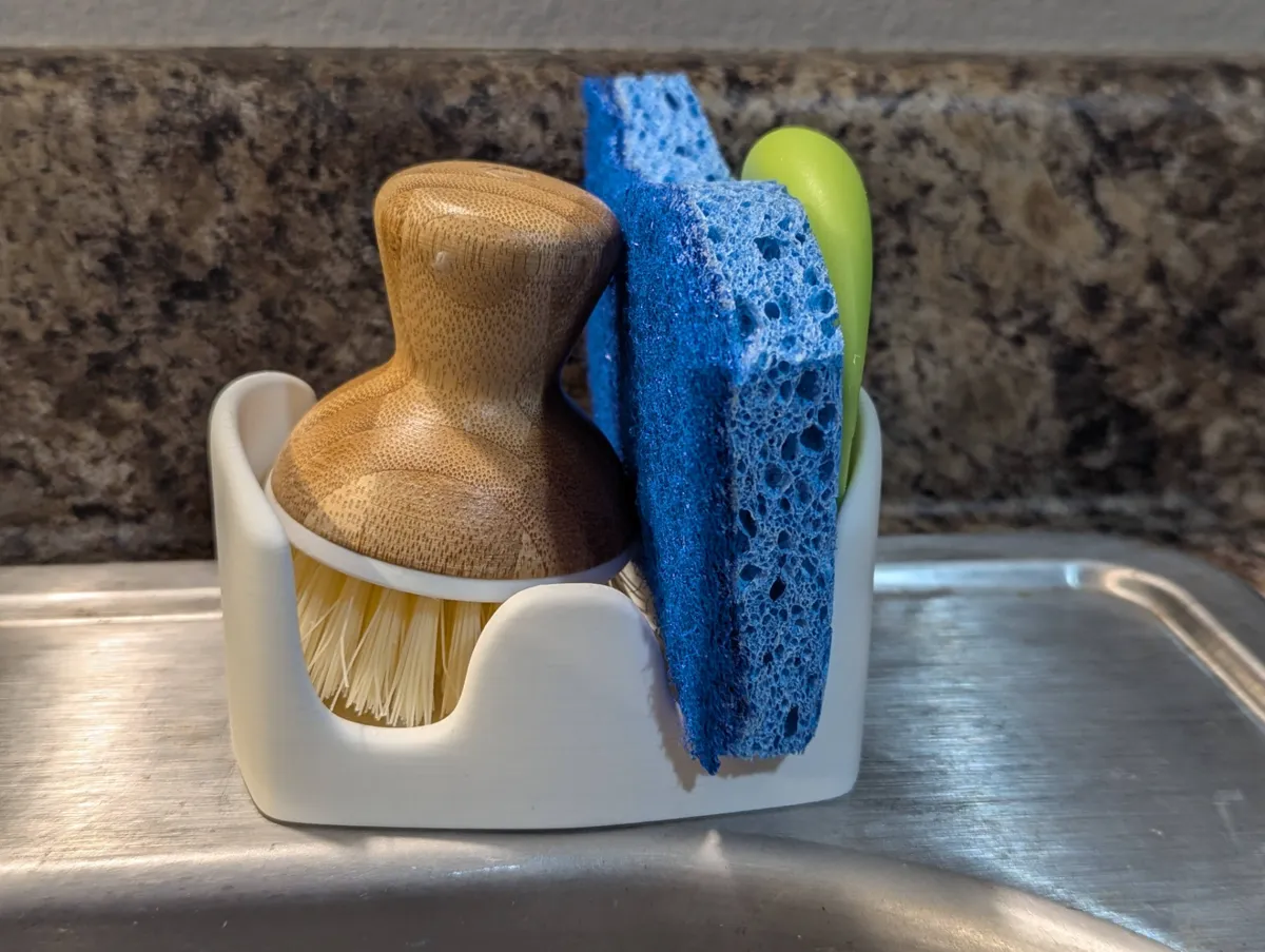 Kitchen Sink Brush and Sponge Organizer Tray, photo 3 of 4 - Kitchen Sink Brush and Sponge Organizer Tray Household