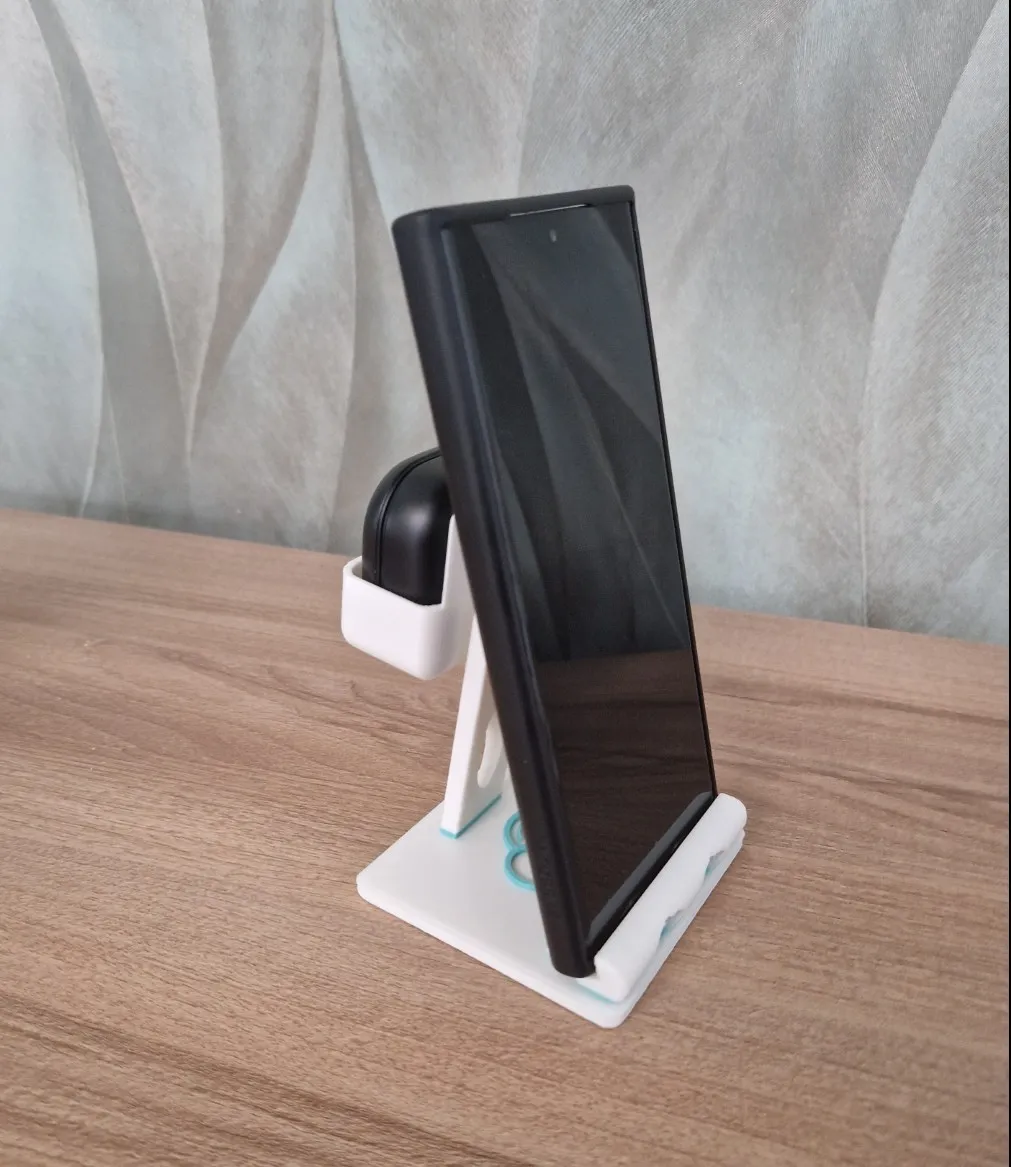SmartPhone / Tablet Desk stand with opt. Earbuds, photo 3 of 4 - SmartPhone / Tablet Desk stand with opt. Earbuds Household