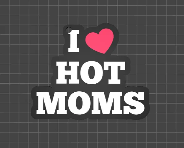 i love hot moms keychain - Photo Keychains, in stock in India