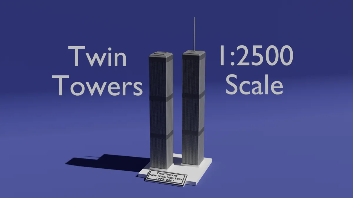 Twin Towers Scale Model Display