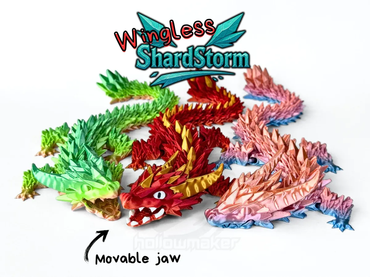 Wingless Articulated Crystal Dragon