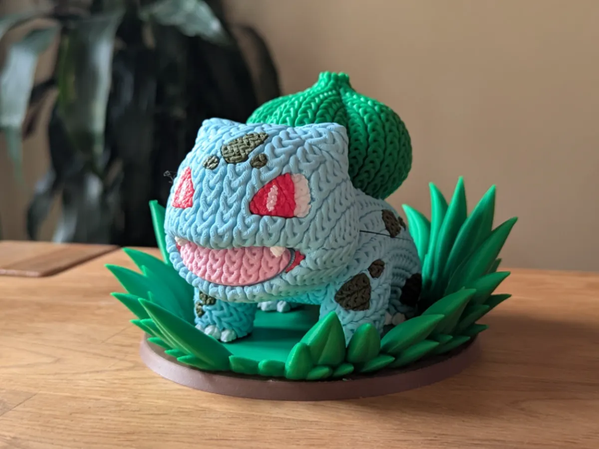 Pokemon Leaf Diorama for Knitted Bulbasaur Figure