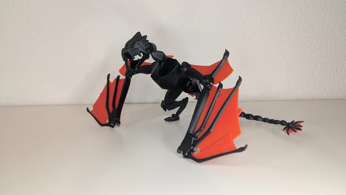 Articulated Dragon / Wyvern V2, photo 3 of 4 - Articulated Dragon / Wyvern V2 Fidget & Sensory Toys