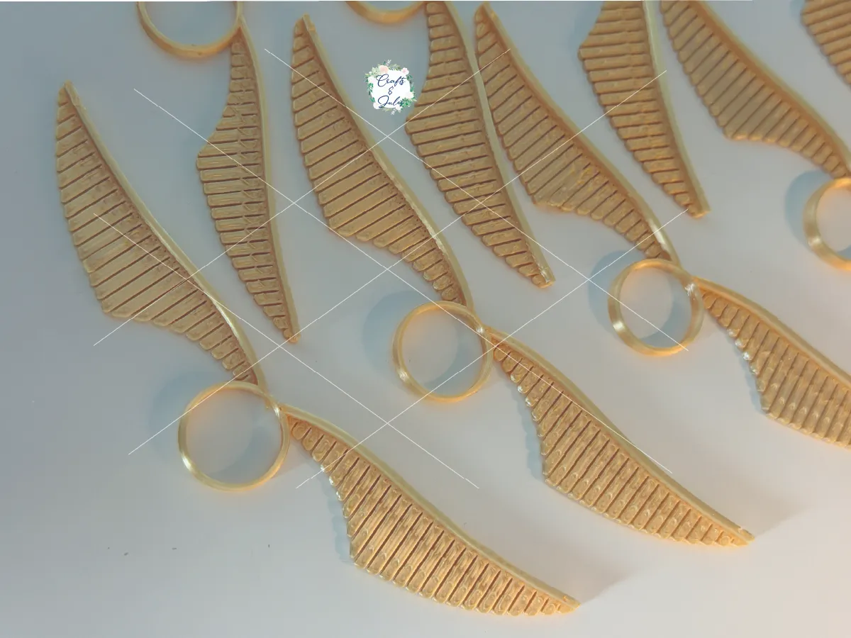 Golden Snitch Wings Ring Cupcake Topper