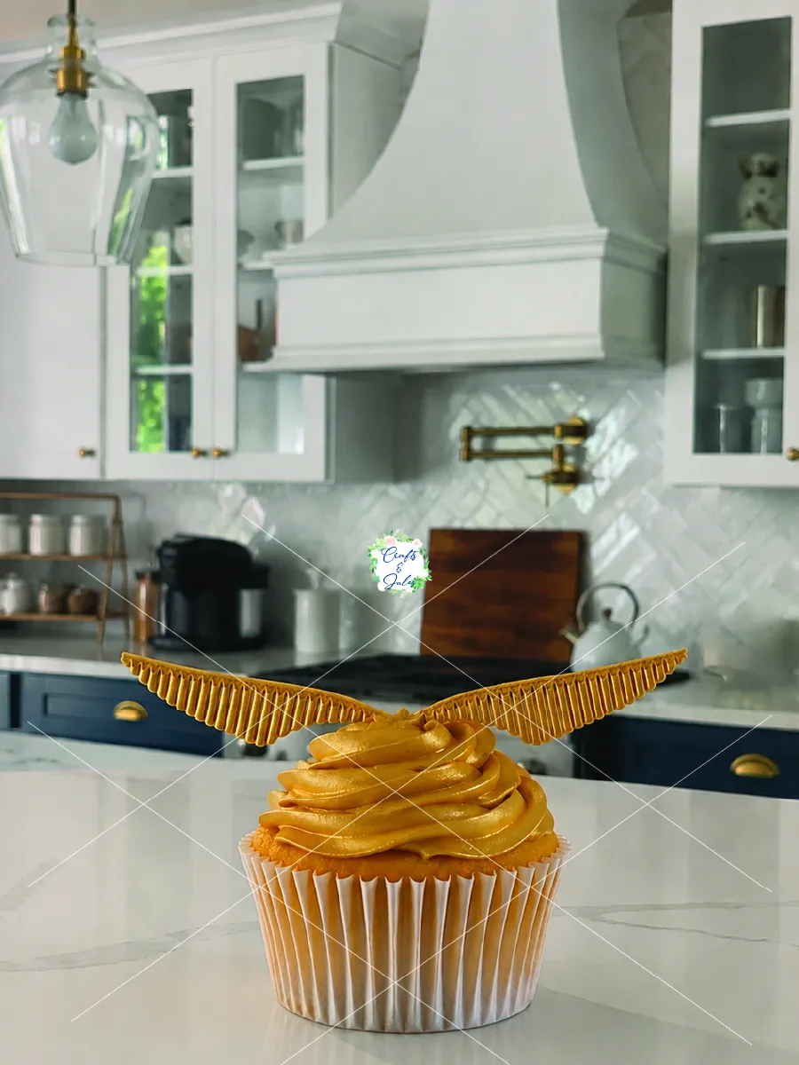 Golden Snitch Wings Ring Cupcake Topper, photo 3 of 4 - Golden Snitch Wings Ring Cupcake Topper Jewellery & Accessories