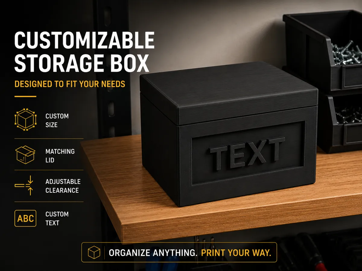 Customizable Storage Box Generator with Lid