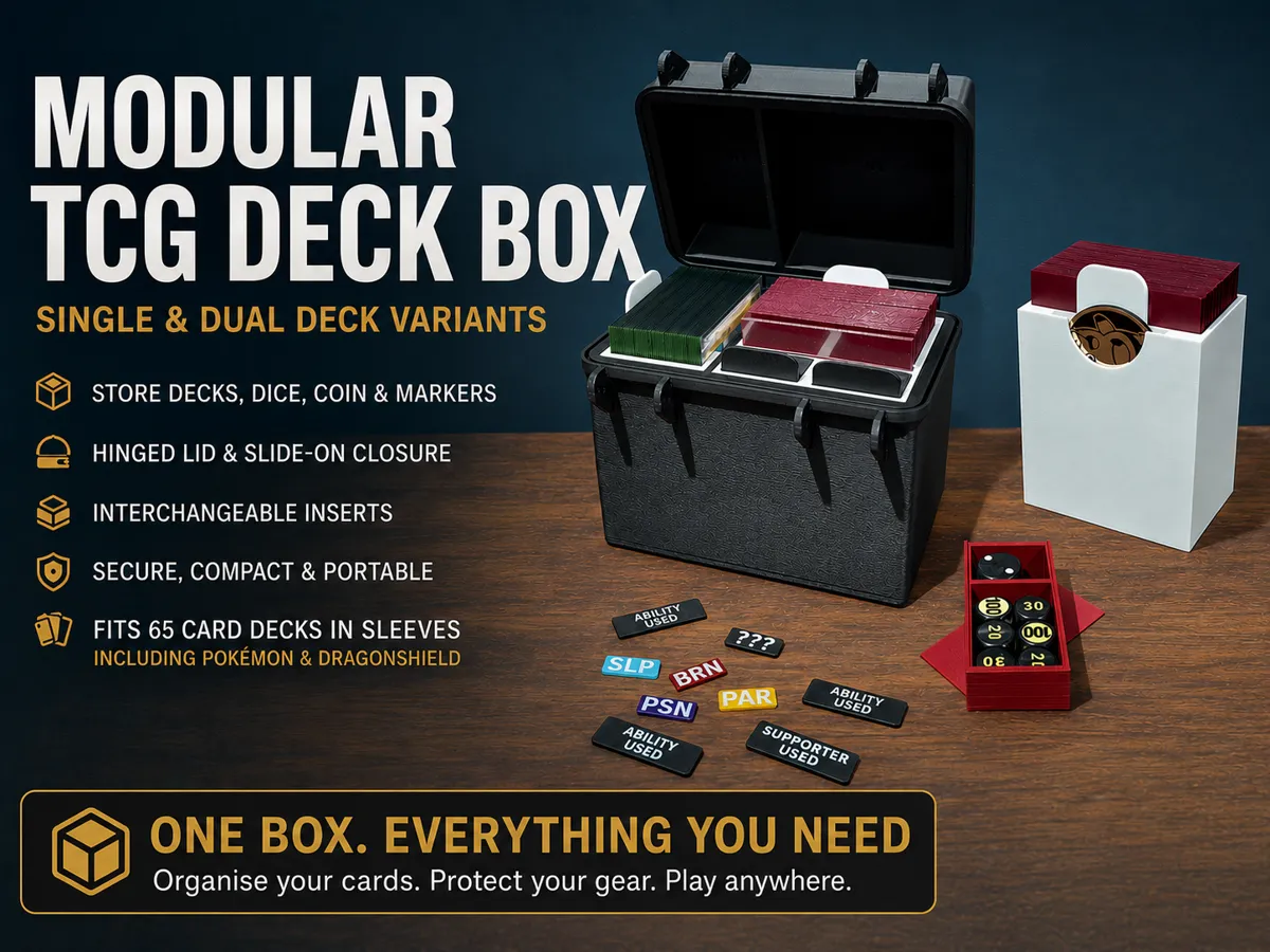 Modular Deck Box, One or Two Decks + Accessories - Pokemon Card Boxes, in stock in India
