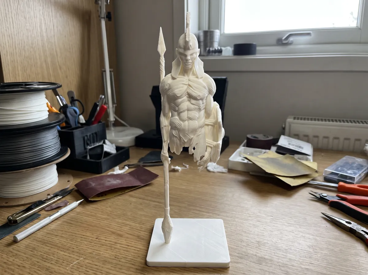 Spartan Warrior Bust, Fractured Greek Sculpture, photo 3 of 4 - Spartan Warrior Bust, Fractured Greek Sculpture Home Decor Items