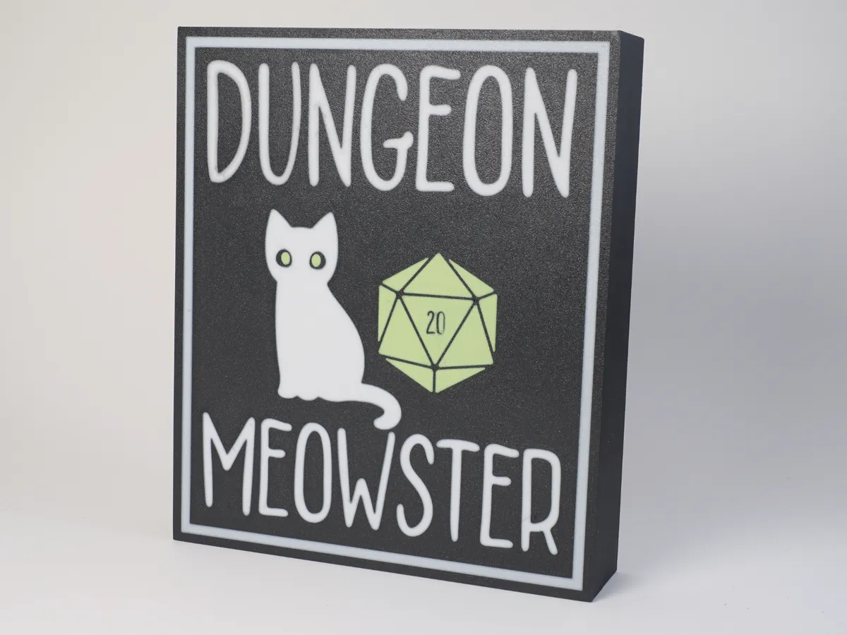 Dungeon Meowster LED Light Box