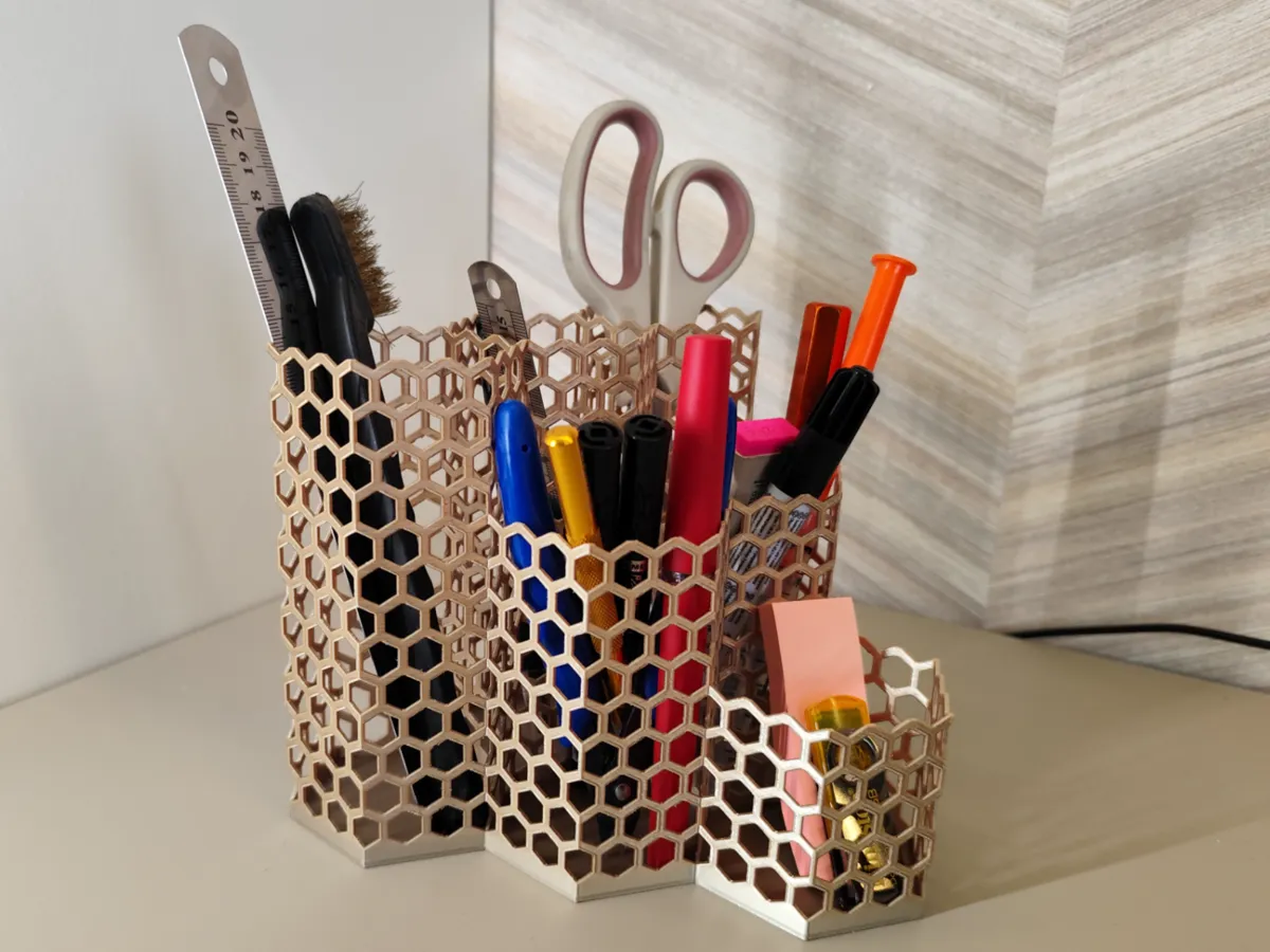 Gridfinity Honeycomb pen organizer 筆筒 - Rotating & Multi-compartment, in stock