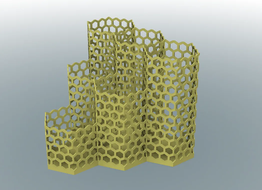 Gridfinity Honeycomb pen organizer 筆筒, photo 3 of 3 - Gridfinity Honeycomb pen organizer 筆筒 Desk & Office