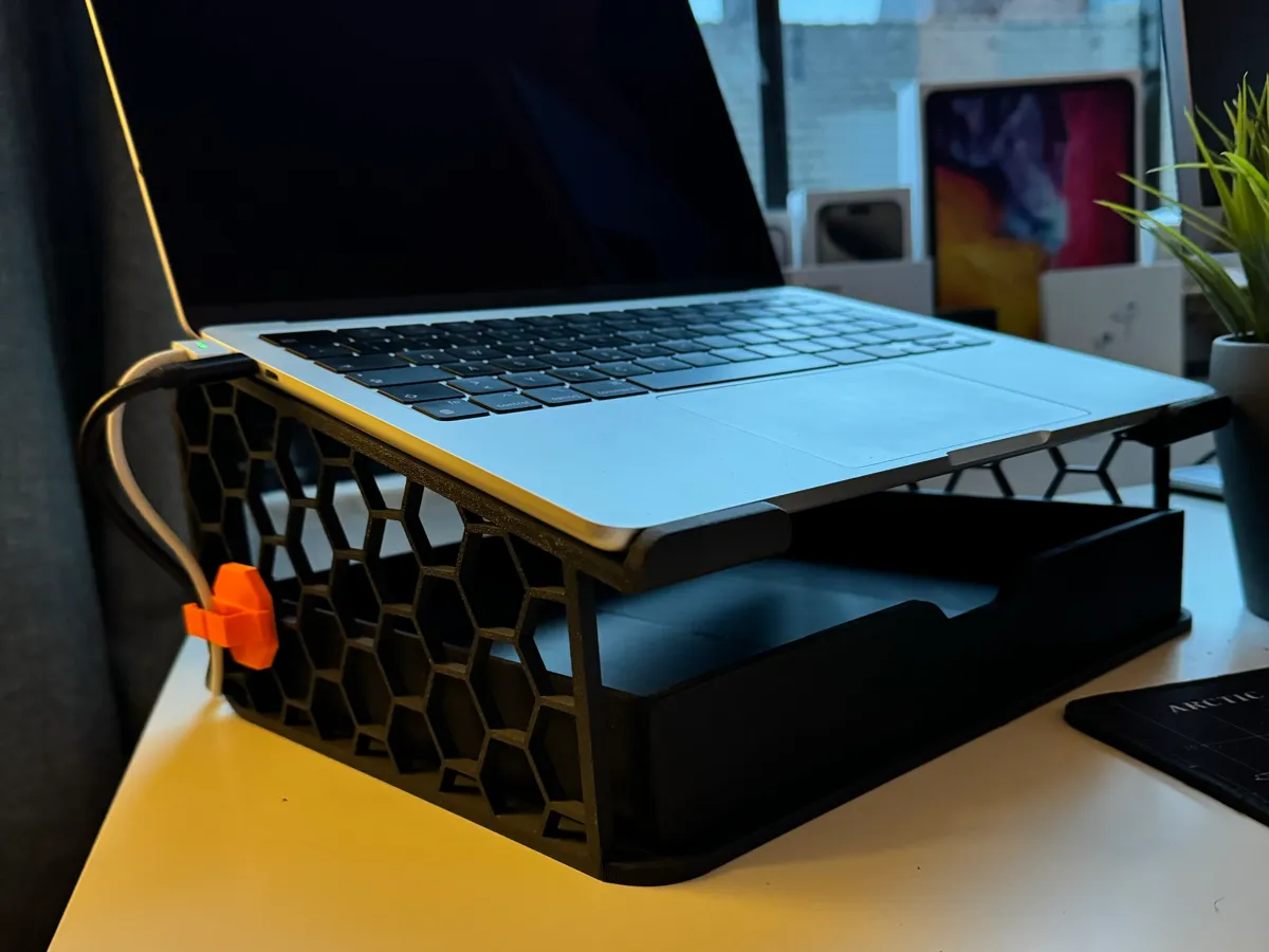Laptop Stand with Tray and Cable Holder - Gadgets, in stock in India