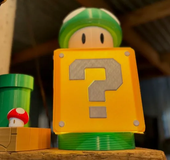 Mario Block Light with Mushroom - Decor, in stock in India