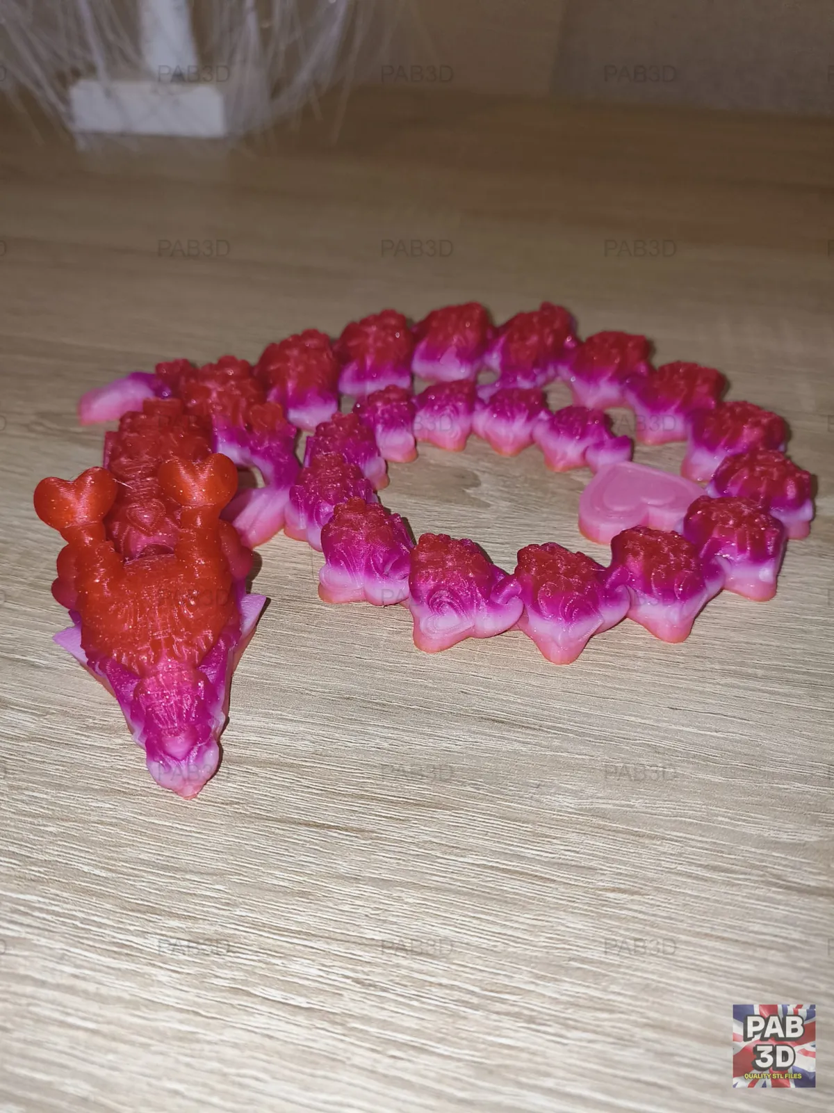 Articulated Flexi Dragon Hearts, photo 4 of 4 - Articulated Flexi Dragon Hearts Fidget & Sensory Toys