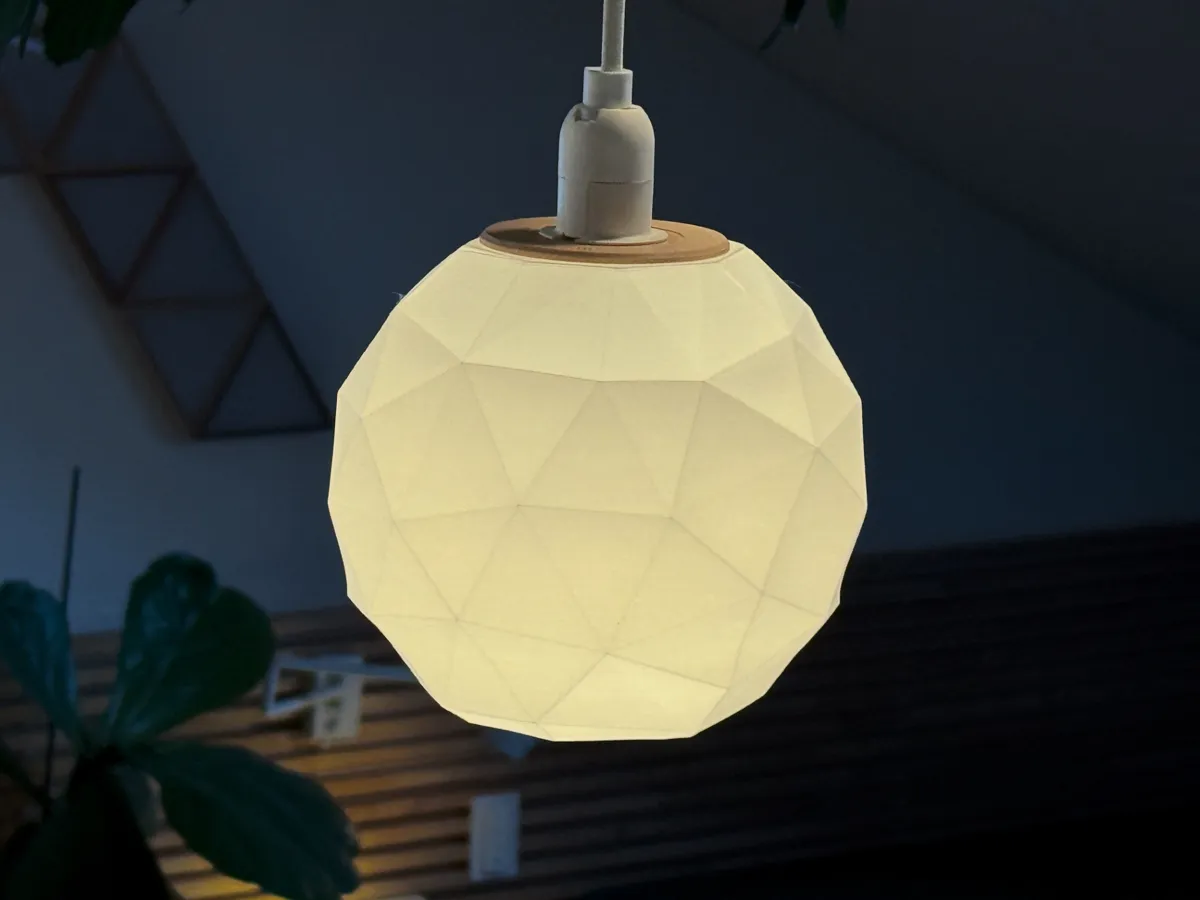 Pendant Lamp Shade | 15cm Sphere, Low Poly, photo 3 of 4 - Pendant Lamp Shade | 15cm Sphere, Low Poly Household