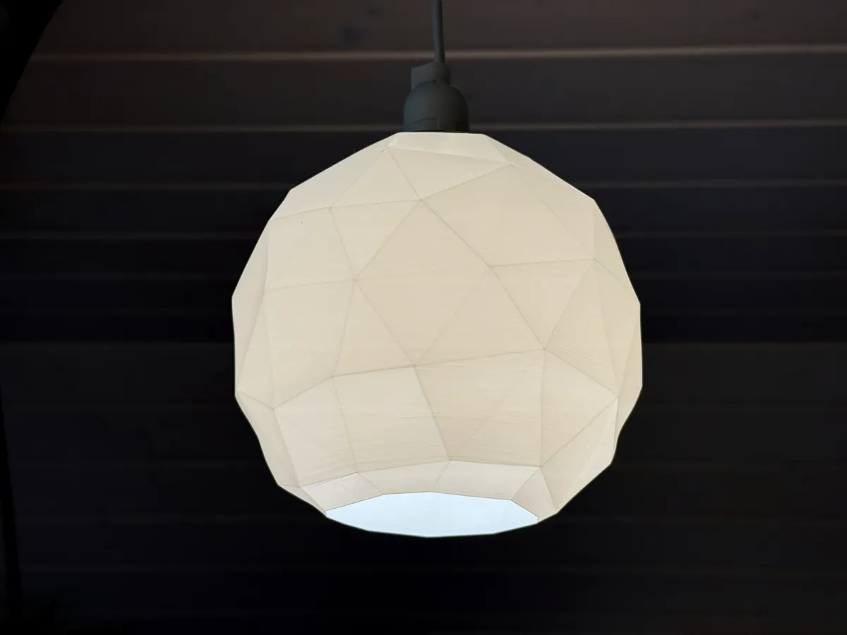Pendant Lamp Shade | 15cm Sphere, Low Poly, photo 4 of 4 - Pendant Lamp Shade | 15cm Sphere, Low Poly Household