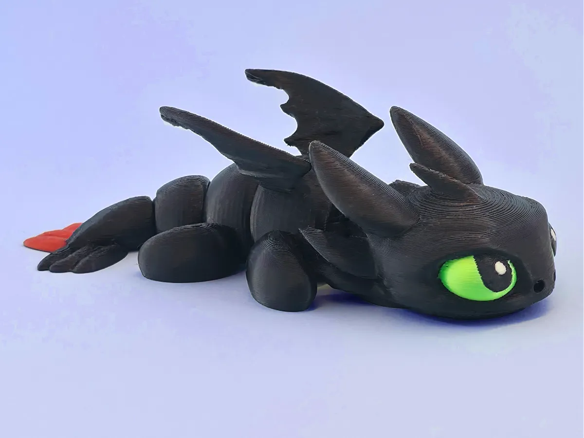 articulated toothless night fury dragon