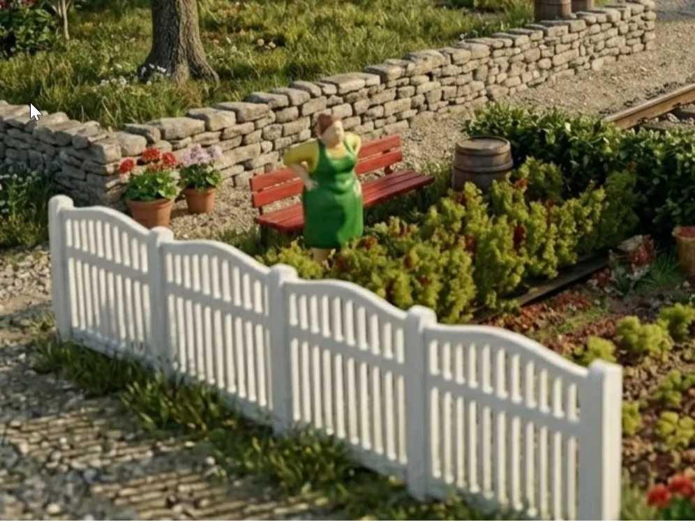 Train fence MAV Style (H0 Scale Railway Fence)