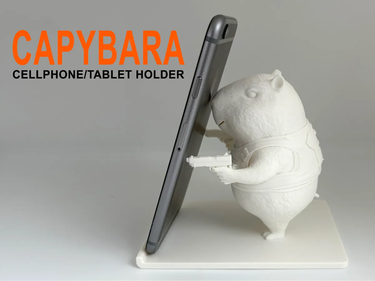 Capybara with Guns Cellphone/Tablet Holder
