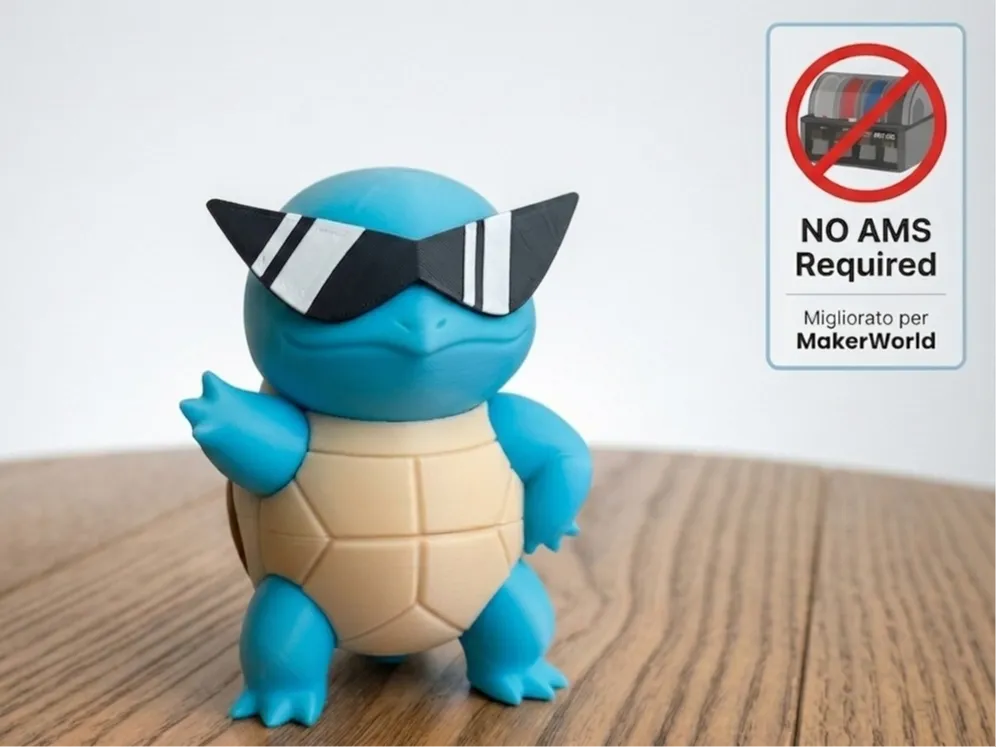 Squirtle Pokémon 007 宝可梦007杰尼龟。无AMS 拼装完成。