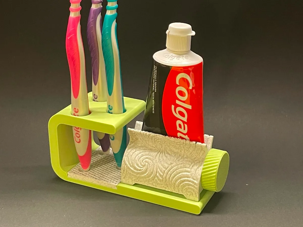 Toothbrush Holder with Drip Tray & Squeezer Dock