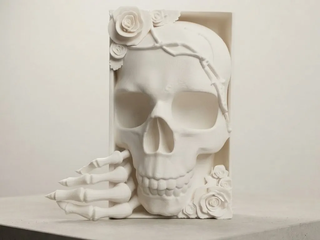 Skull & Roses Bookend, Gothic Book Holder - Bookends, in stock in India