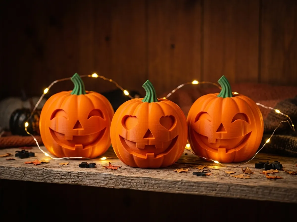 Cute Halloween Pumpkin Trio, 3 Designs, photo 2 of 4 - Cute Halloween Pumpkin Trio, 3 Designs Household