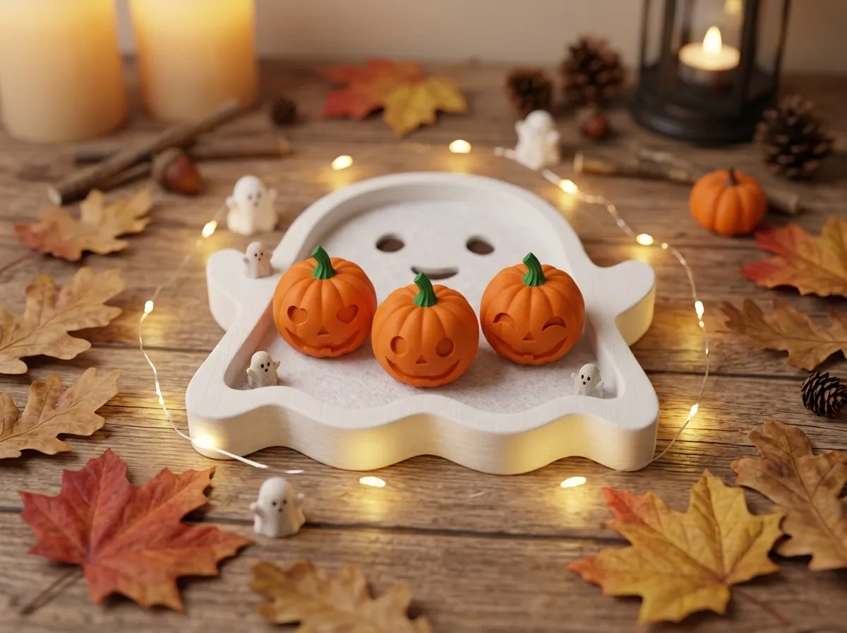 Cute Halloween Pumpkin Trio, 3 Designs, photo 3 of 4 - Cute Halloween Pumpkin Trio, 3 Designs Household