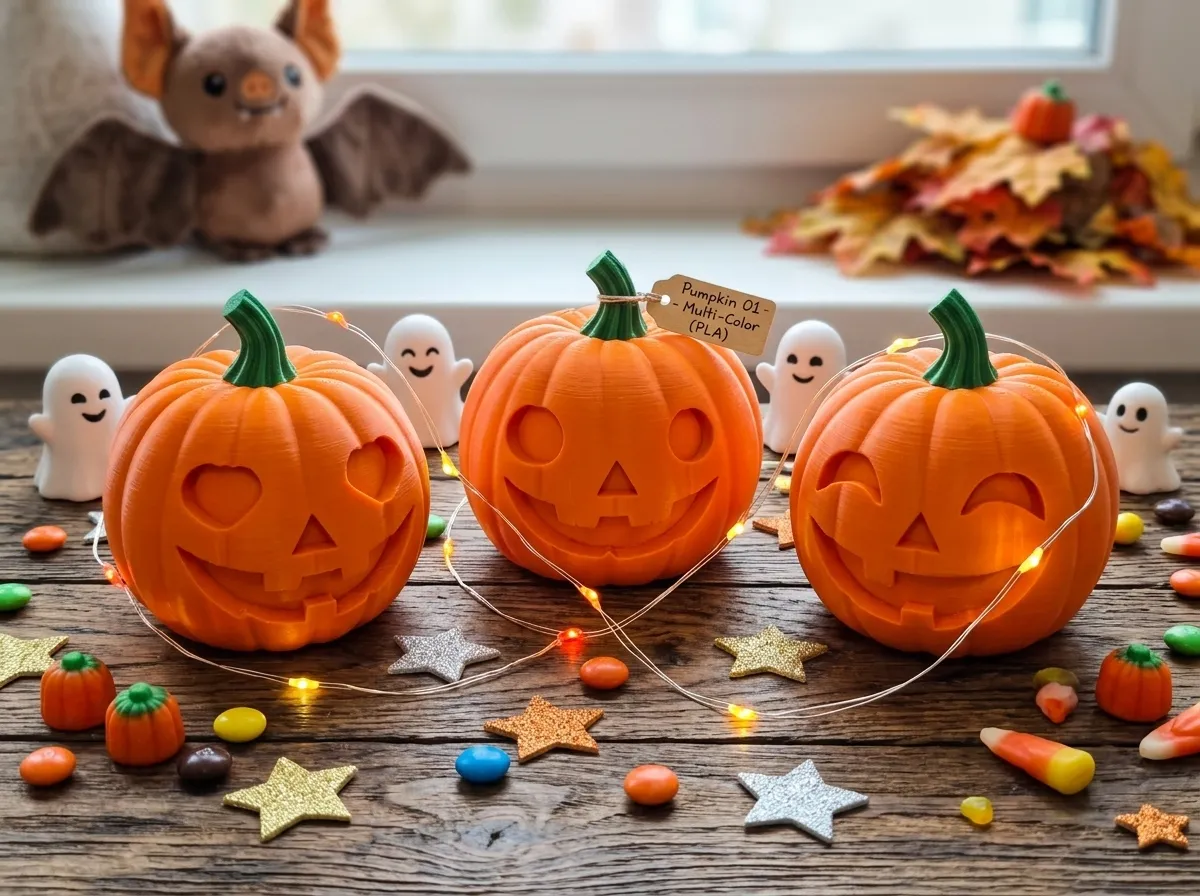 Cute Halloween Pumpkin Trio, 3 Designs, photo 4 of 4 - Cute Halloween Pumpkin Trio, 3 Designs Household