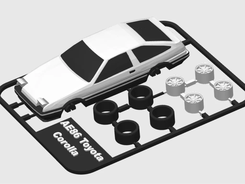 AE86 Toyota Corolla Trueno kit card - Car, Tank & Vehicle Kit Cards, in stock