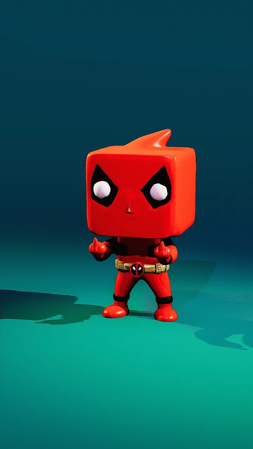 Funko Pop style Deadpool, photo 2 of 3 - Funko Pop style Deadpool Art