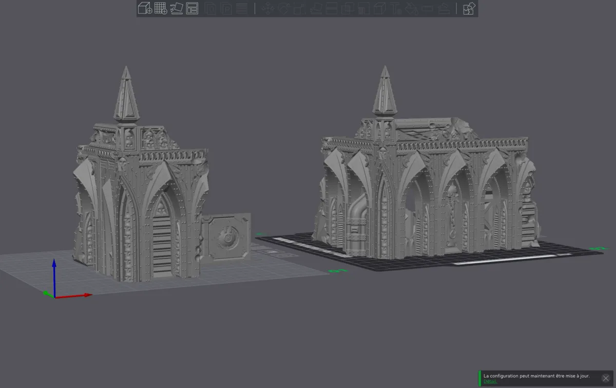Wargame terrain Small ruin Grimdark Gothic, photo 2 of 4 - Wargame terrain Small ruin Grimdark Gothic Miniatures