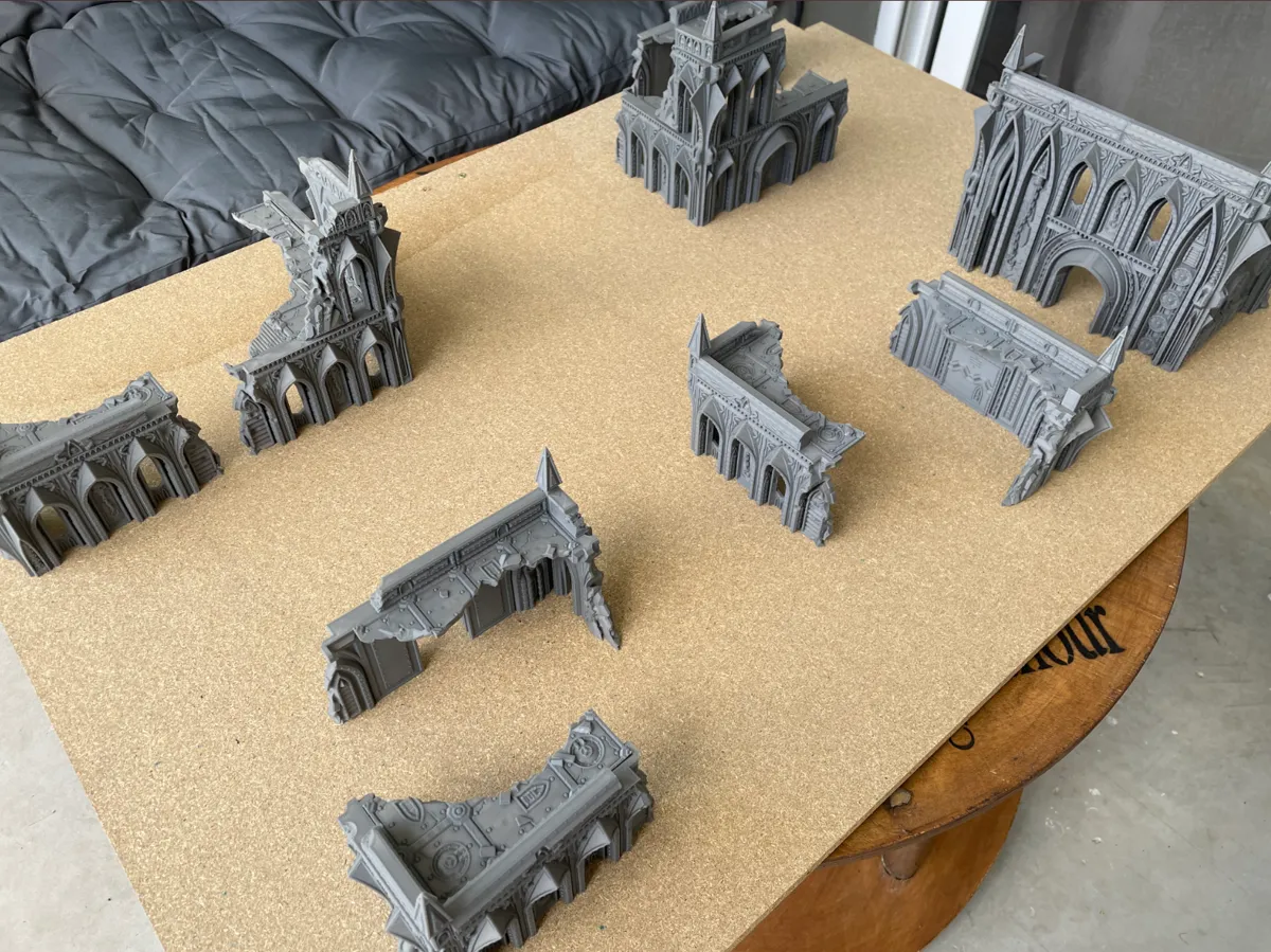 Wargame terrain Small ruin Grimdark Gothic, photo 3 of 4 - Wargame terrain Small ruin Grimdark Gothic Miniatures