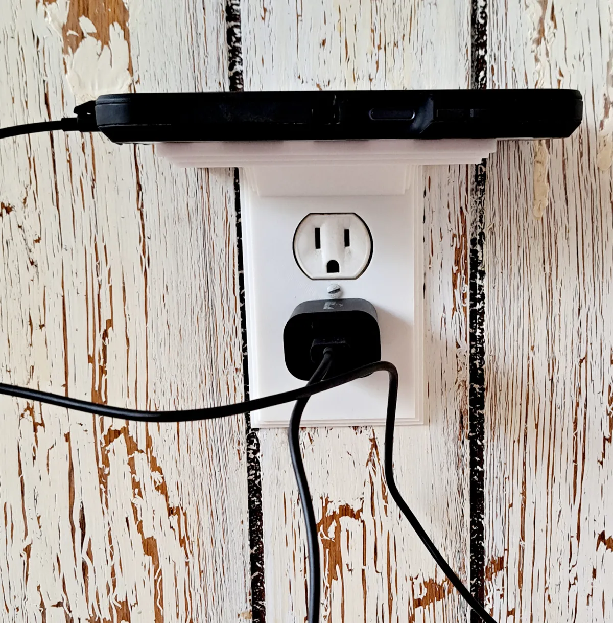 Outlet Cover with Phone Shelf, photo 2 of 3 - Outlet Cover with Phone Shelf Household
