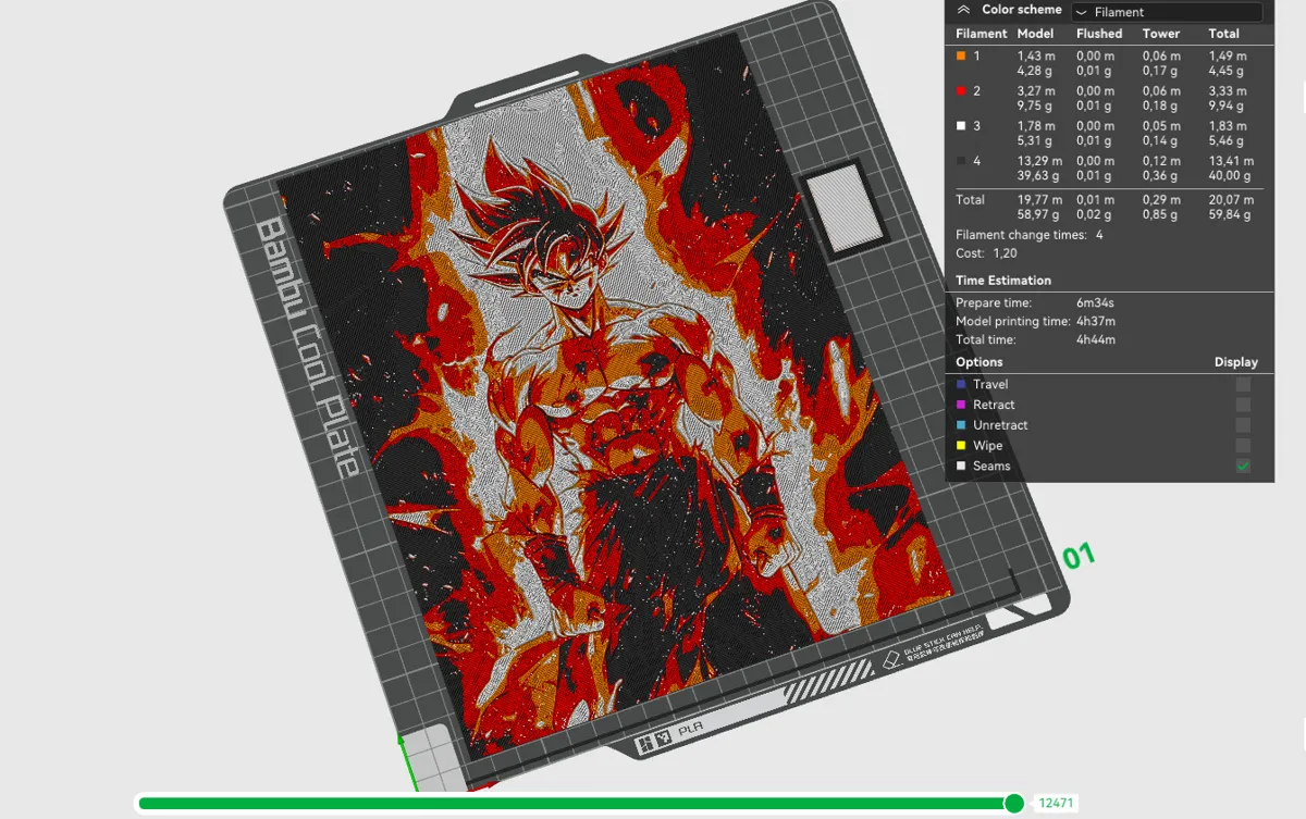 Goku portrait - Hueforge, photo 3 of 3 - Goku portrait - Hueforge Home Decor Items