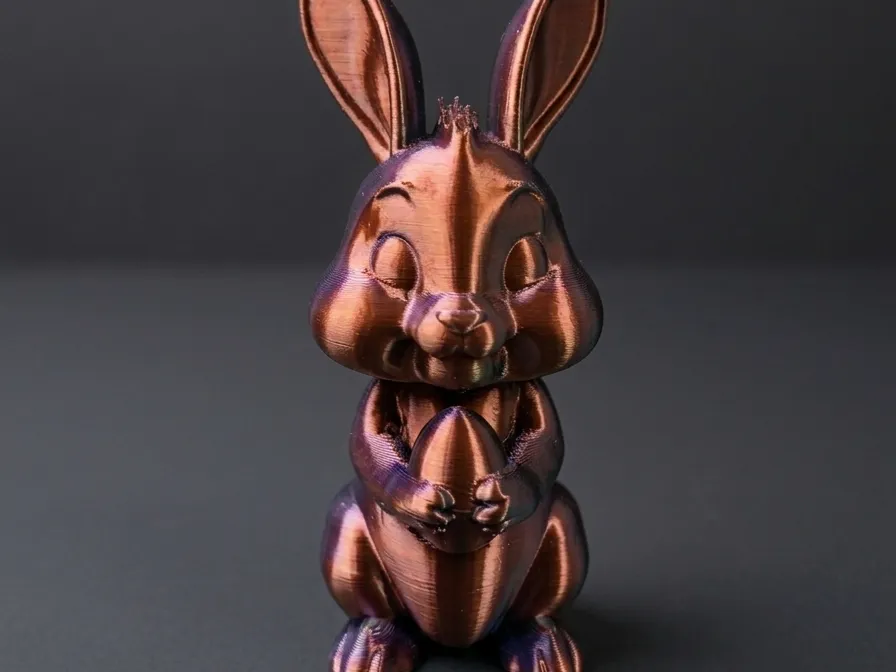 Cute Easter Bunny Figure Holiday Art Chibi