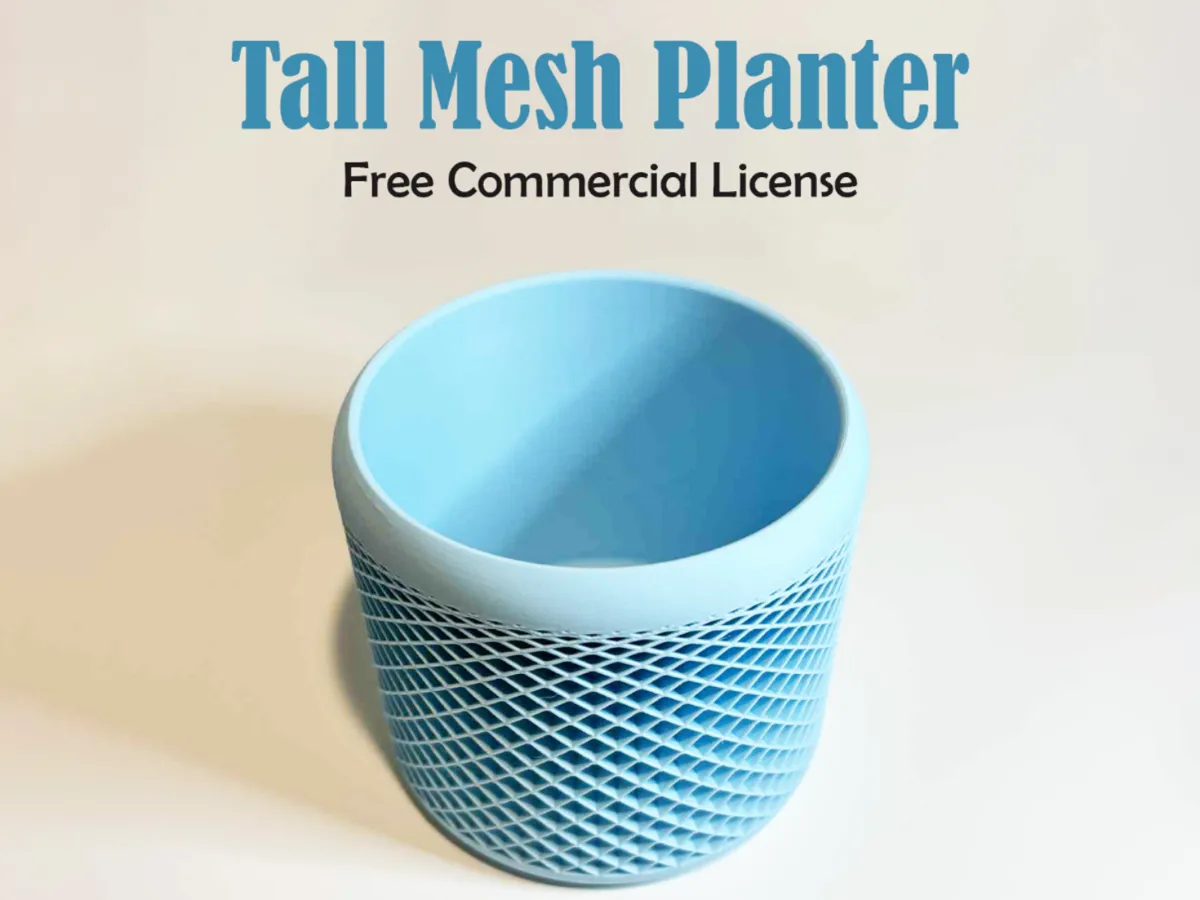 Tall mesh planter (free commercial use)