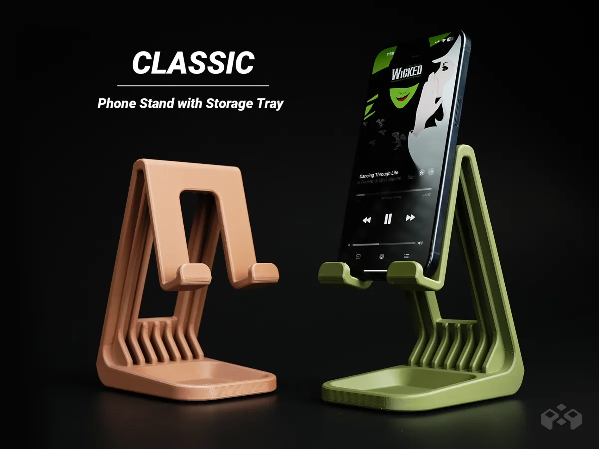 Classic iPhone Stand with Storage Tray