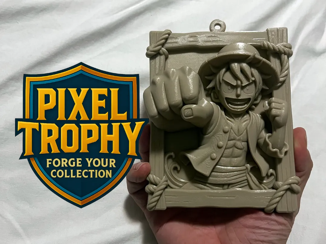 Luffy Wall Trophy, One Piece | PIXEL TROPHY