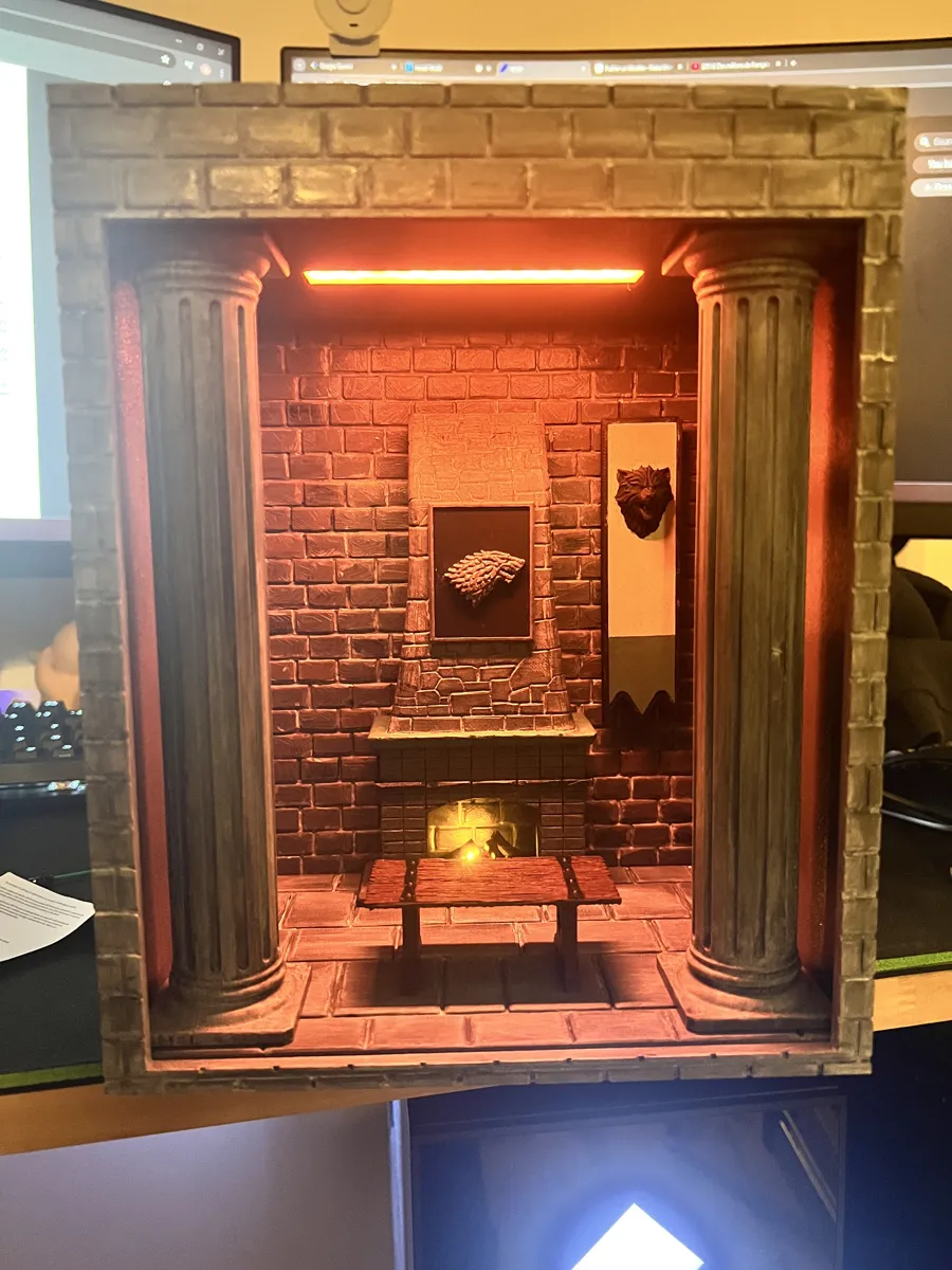 Book Nook "Winterfell Hearth", photo 3 of 4 - Book Nook "Winterfell Hearth" Home Decor Items