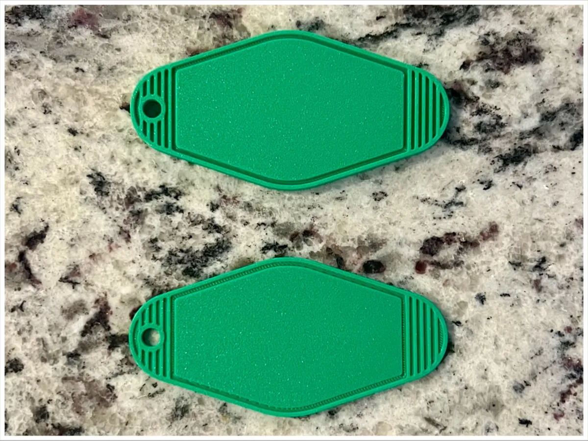Retro Motel Hotel KeyChain Blank Dual Sided Tag
