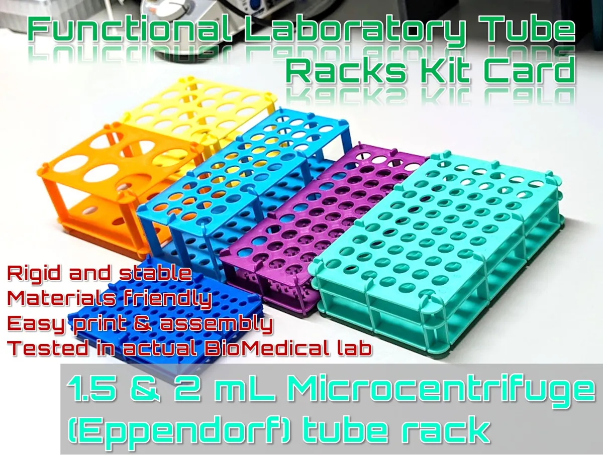 Microcentrifuge Eppendorf tube rack kit card