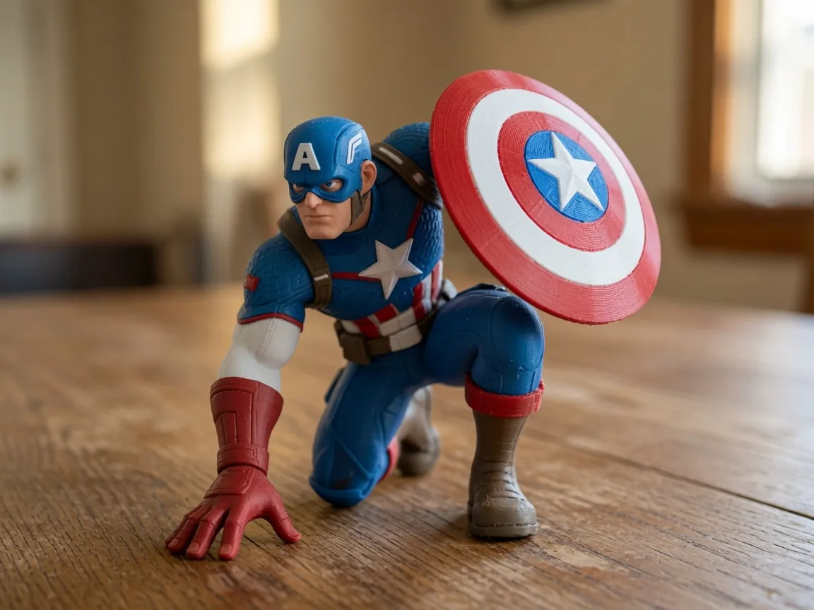 Captain America Landing Figure | Marvel, photo 3 of 3 - Captain America Landing Figure | Marvel Figurines & Collectibles