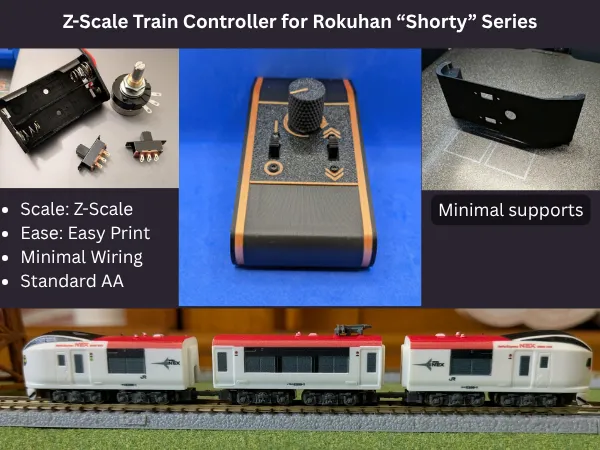 Z Scale Train Controller for Rokuhan Shorty Series
