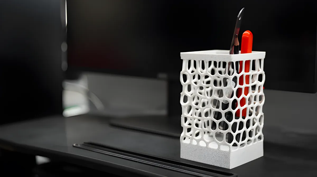 Vase with polygon mesh