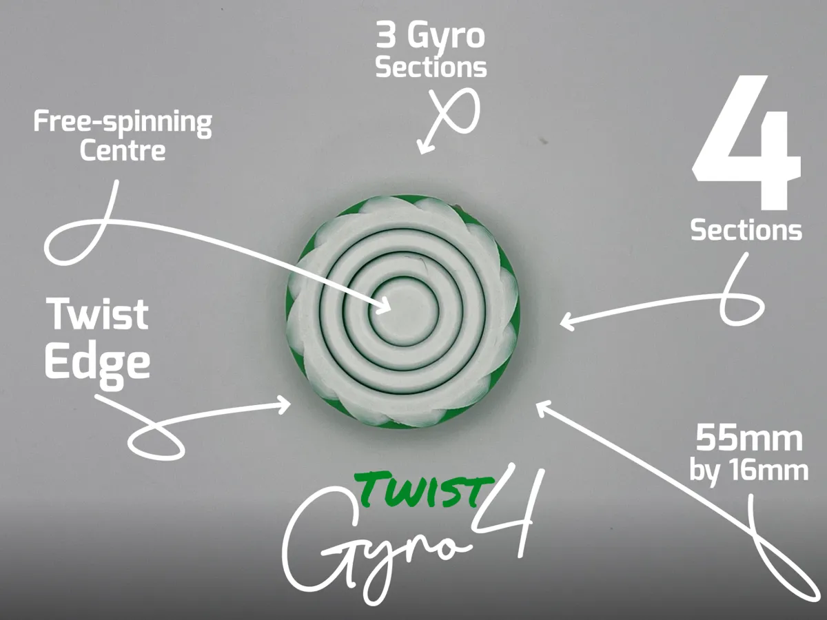 Gyro4 Twist Fidget Spinner, photo 2 of 3 - Gyro4 Twist Fidget Spinner Fidget & Sensory Toys