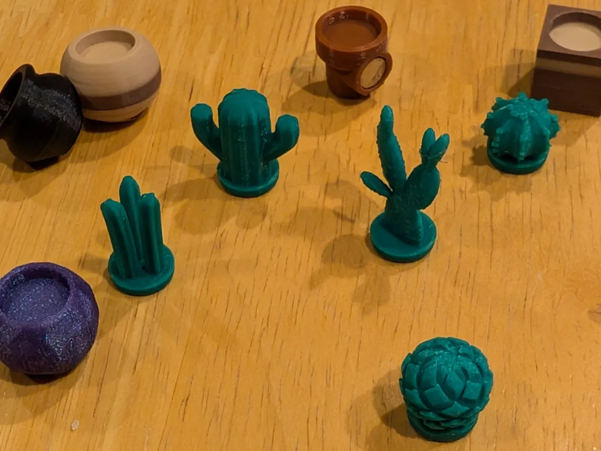 Swappable Cactus Miniatures